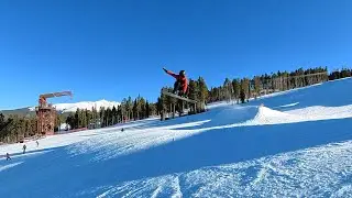 Snowboarding INDY GRAB (Another happy day in Breckenridge park)