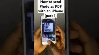 How to send Photo as PDF with an iPhone (part 1) 