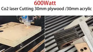 Starma laser tech 600W co2 laser cutting machine cut 30mm acrylic and 30mm plywood