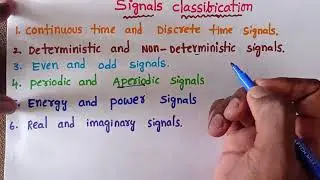Classification of signals
