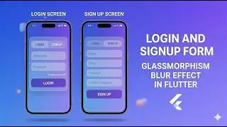 Animated Transparent login and signup UI Design - Flutter UI Design Complete Tutorial Step by Step