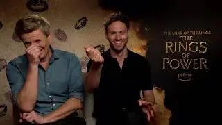 The Rings of Power stars Charlie Vickers and Charles Edwards talk bromance, nicknames and recasting