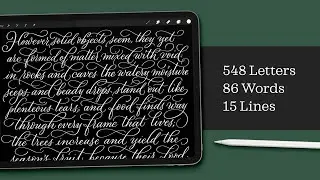 Flourished Modern Calligraphy Manuscript Layout – iPad Lettering