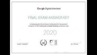 Google digital garage final exam answers| Answers of Google Digital Unlocked |