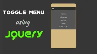 Toggle Menu using Jquery | Toggle Menu for Mobile | CodewithNizami | 