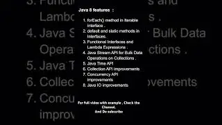 Java 8 features in short #functionalprogramming #java8 #javaprogramming #java8features
