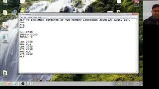 ALP to exchange contents of 2050 and 3050 in 8085 simulator