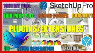✔️Cómo instalar y utilizar los PLUGINS o EXTENSIONES ¡LOS MEJORES! de Sketchup Pro