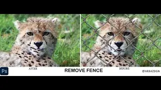 How to Remove Fence in Photoshop | Simple Trick to remove Fence in Photoshop