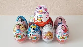 9 Киндер сюрпризов. Маша и Медведь Барбоскины Принцессы Дисней Супер Крошки и др