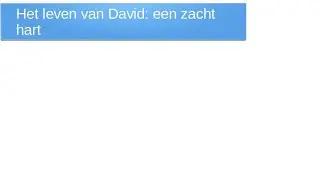 Het leven van David: een zacht hart