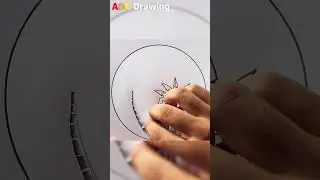 House Scenery Drawing In a Circle | Drawing Shorts #shorts