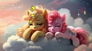 Applejack and Pinkie Pie sleeping on a cloud, lullaby