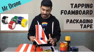 TAPPING FOAMBOARD or DEPRON  |  Decorate Models with Packaging Tape  | Mr Drone.