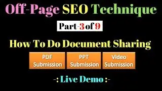 What is document submission(PDF, PPT) With Live Demo In Hindi