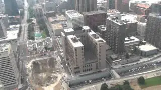 Gateway Arch in St. Louis, Missouri - looking over St. Louis