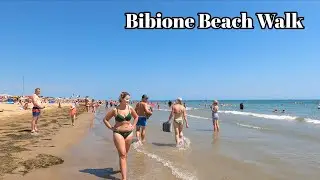 Bibione, Italy 2024 : Beach Walk ITALY 4K🌴Bibione