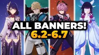 GENSHIN ALL UPDATED BANNERS ROADMAP 6.2-6.7 + RERUNS | Genshin Impact, Genshin Banners, Genshin