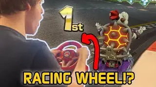 I Played MARIO KART With A RACING WHEEL!?