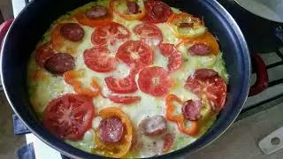 Кабачковая пицца. Без теста и дрожжей