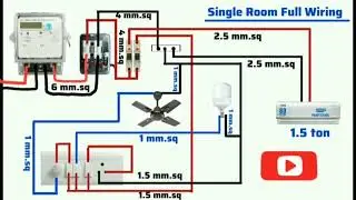 Ek Room Wiring with AC, Fan and Light | Ac, fan and light wiring in single room | Wiring