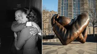 The Embrace," a memorial honoring Martin Luther King Jr. and Coretta Scott King, unveiled in Boston