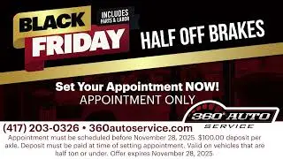 360 Auto Service - Black Friday Brake Deal