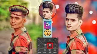 PicsArt hair style photo editing | Hair style editing | Hair + white face photo editing
