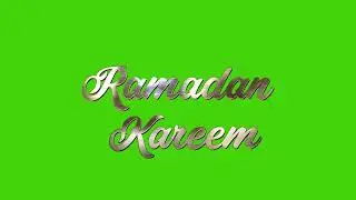ramadan mubarak text animation green screen video