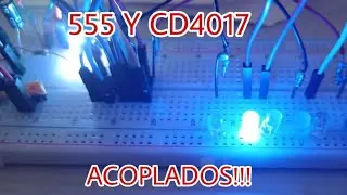 Cómo acoplar IC 555 y 4017 fácil!!!!