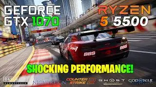 GTX 1070 + Ryzen 5 5500 Gaming / Performance Test | 2025 Build Showcase 🔧