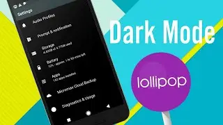 How to get dark mode in Android Lollipop Settings