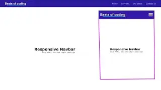 Responsive Navbar using HTMl CSS only ||CSS responsive navigation bar with awesome hover effect