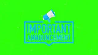Hand holding megaphone - Important Announcement. Motion graphics.