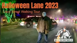 [4K] Happy Halloween! Halloween Lane Walk Through, Lisco Street, Whittier, CA. 2023