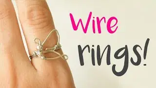 DIY How to make WIRE RINGS  with butterfly shapes 🦋🐛🦋