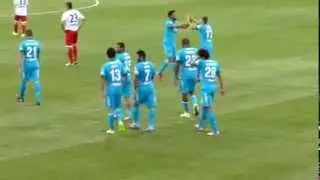 ЧР 5 тур Зенит-Амкар (Шатов 13 мин гол 1:0)