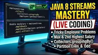 Java Interview Questions | Java 8 Coding Tricky Questions with Hands-On (Streams & Lambda)
