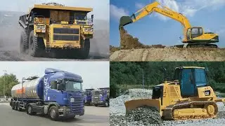 Изучаем цвета и строительный транспорт Развивающее видео для детей