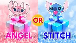 Choose Your Gift! 🎁 Angel or Stitch 🎀💙 Pink or Blue #stitch