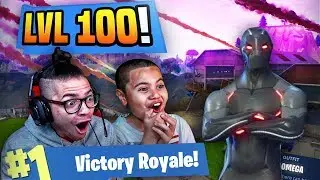 OMG *NEW* TIER 100 OMEGA SKIN IS UNSTOPPABLE IN FORTNITE BATTLE ROYALE! 9 YEAR OLD BROTHER! SEASON 4