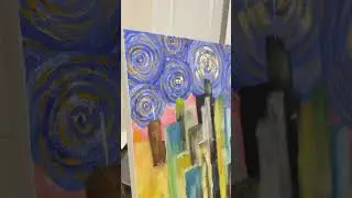 Art in progress.. Van Gogh painting #art #youtubeshorts #shorts #love #vangogh #colors #usa