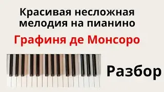 Красивая мелодия из к/ф "Графиня де Монсоро" на пианино! РАЗБОР