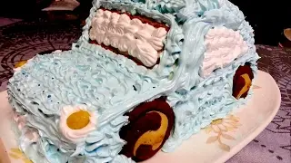 Cake machine! Simple and delicious!/ Cake Car! How to make car cake!