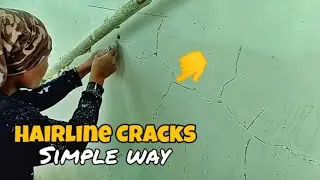 Simple Way to Resolve Hairline Cracks on Wall | Paano Alisin ang Hairline Cracks sa Pader #skimcoat