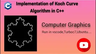 Implementation of Koch Curve Algorithm in C++ | CODENNOVATE#coding #cpp #c #trending