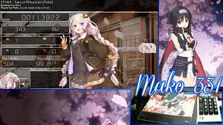 osu! | Mako_331 | SPYAIR - Sakura Mitsutsuki[Petal]+HDDTRX FC 637pp&Reaching10000pp