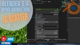 Blender 3.4 IA Scatter wind animation