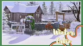 winter cabin (micro home) // the sims 4 speed build