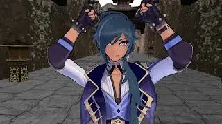 ( MMD Genshin Impact )  Super Psycho Love  ( Kaeya )